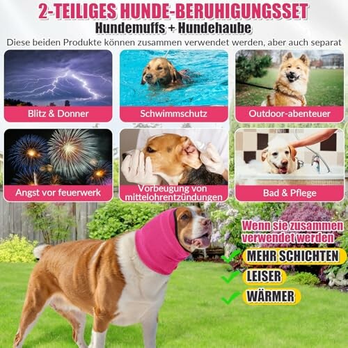 SlowTon Hundeberuhigungs-Ohrenschützer Set