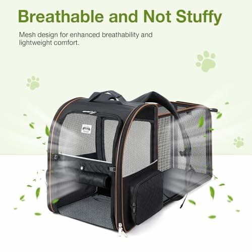 Atmungsaktive Haustiertragetasche mit Mesh-Design