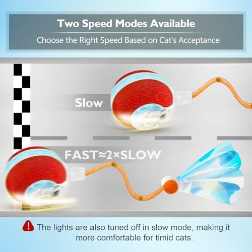 Zwei Geschwindigkeitsmodi für Katzenspielzeug