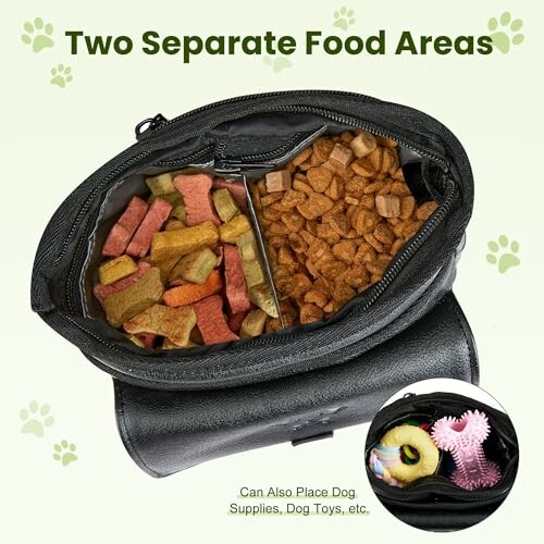 Hundetasche mit zwei getrennten Futterbereichen
