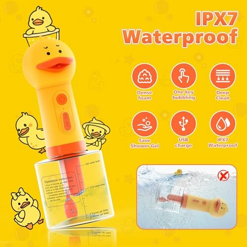 Elektrische Reinigungsbürste in Entenform, wasserdicht.
