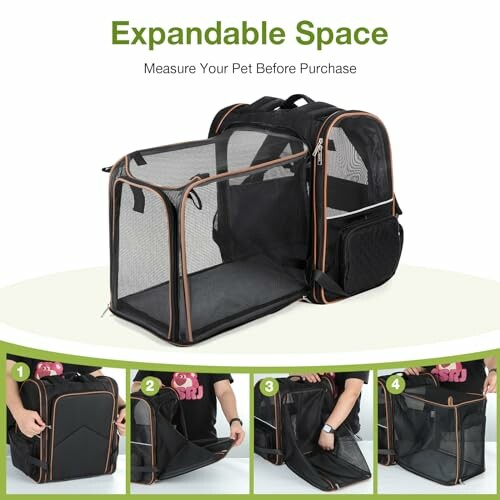 Erweiterbarer Katzenrucksack