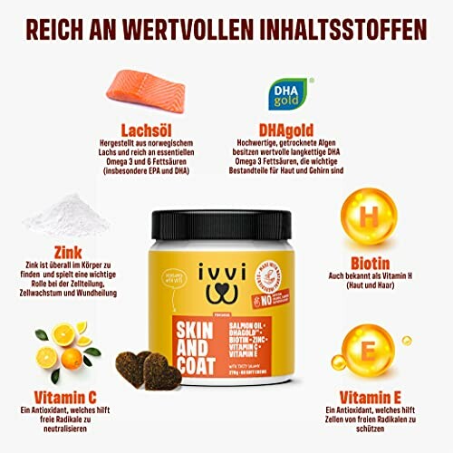 ivvi Skin & Coat Omega 3 für Hunde
