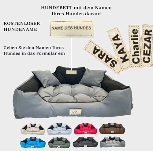 Personalisierbares Hundebett mit Namen
