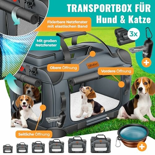 LOVPET Transportbox für Hunde & Katzen