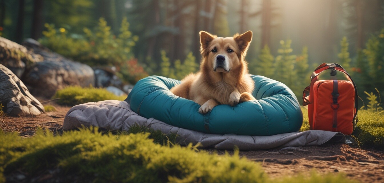 Pet sleeping bag in action