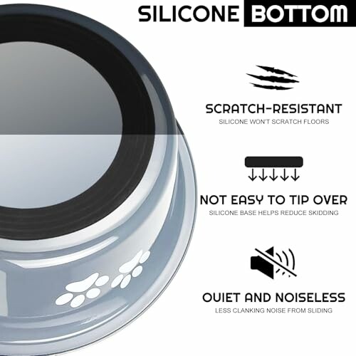 Hundenapf mit Silikonboden, kratzfest und geräuschlos