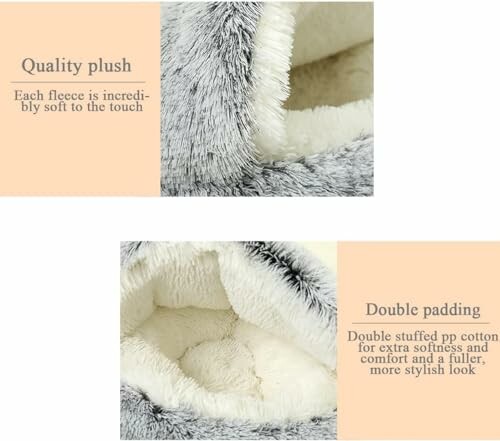 Weiches Hundebett mit hochwertigem Plüsch und doppelter Polsterung