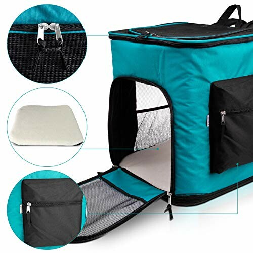 Haustiertragetasche mit Reißverschlüssen und Netzfenstern