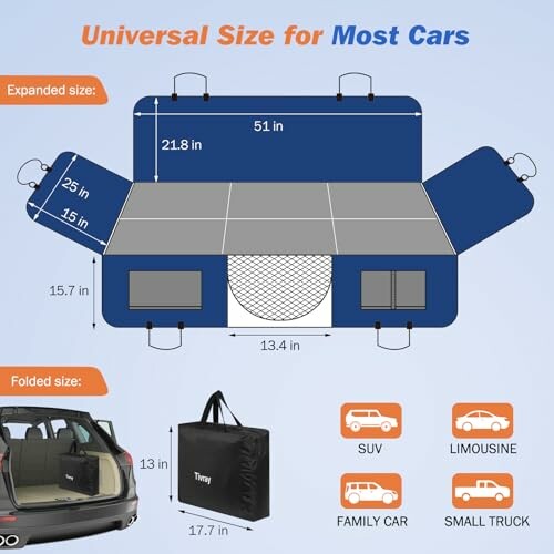 Universelle Kofferraummatte für Autos.